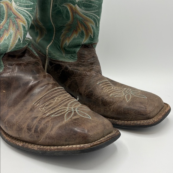 Justin Women’s Size 9 BRL335 Bent Rail Western Cowgirl Leather Boots Turquoise - Picture 3 of 11